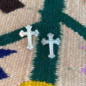 Elk Creek Sterling Silver Cross Earrings
